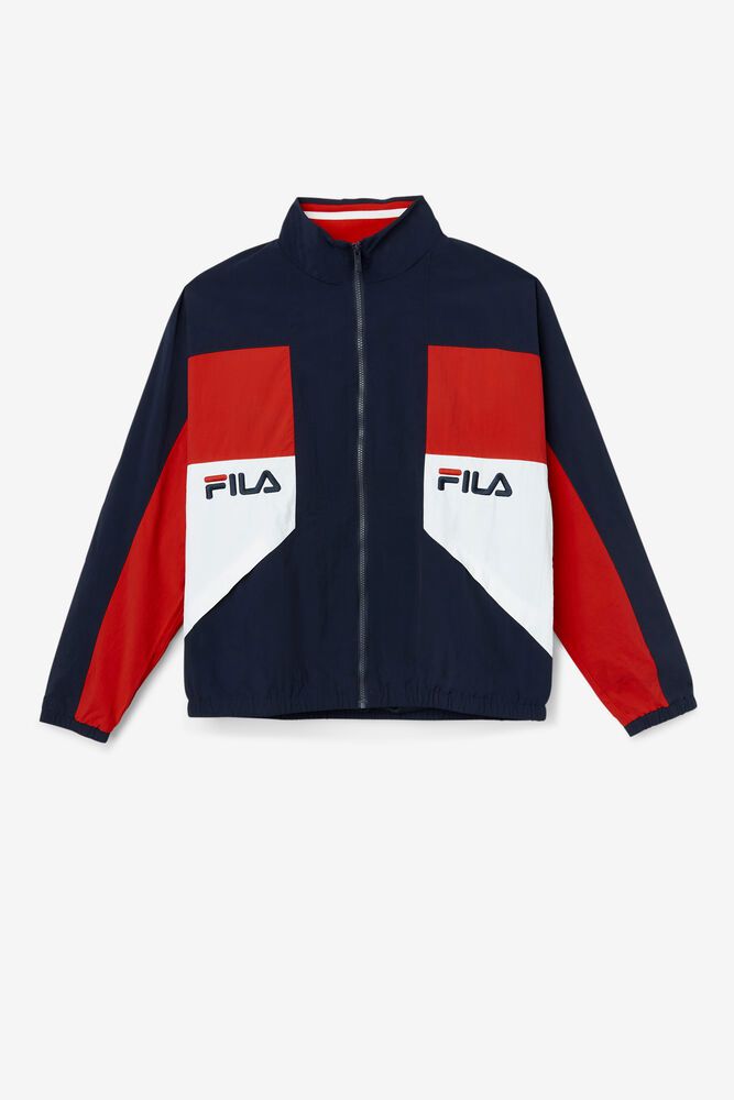 Fila Jakke Herre Marineblå/Rød/Hvite Obasi Wind 036217-TKG